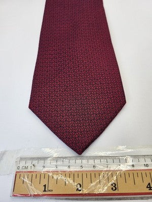 Charles Tyrwhitt Silk Tie Mens Red Navy Paisley Textured Wedding Neck Tie Vintage Retro Formal