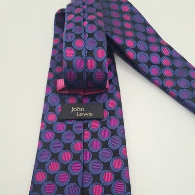 John Lewis Spotted Mens Silk Tie Classic Designer Necktie Formal Business BX1 Vintage Retro
