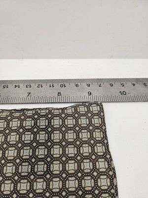 Cotton Pocket Square Mens Grey Geometric Vtg Wedding Handkerchief Hankie Silk Formal Suit