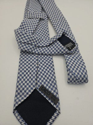 Laco Blue Hounds tooth pattern Mens Wool/Silk Tie Wedding Formal Neck Tie BX15 V Vintage Retro