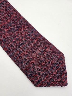 Me My Suit and Tie Skinny Knitted Red Tie Men Geometric Square End Necktie Mod Mens Vintage
