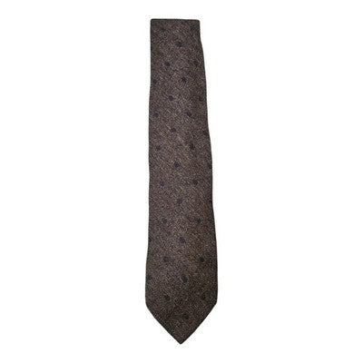 Breuer Cashmere and Silk Green Spotted Tie Mens Vintage Retro Wedding Formal Designer Classic