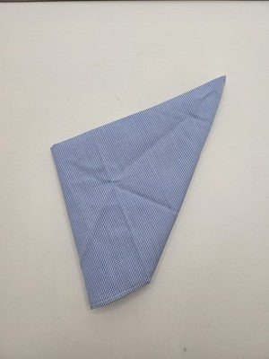 Mens Pocket Square Blue Vtg Retro Wedding Pre-Loved Vintage Poly 8''-10'' Silk Handkerchief