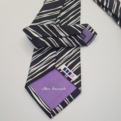 John Francomb Zebra Mens Silk Tie Classic Designer Necktie Formal Business BX1 Vintage Retro