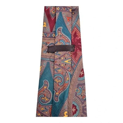 Vintage Paisley Handmade Silk Tie Mens Retro Wedding Formal Designer Classic Necktie Business