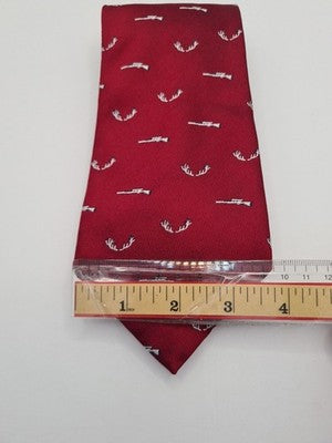 Barbour red Hunting Shooting pattern Silk Tie | Designer Mens Tie UK  BX2 Vintage Retro Wedding