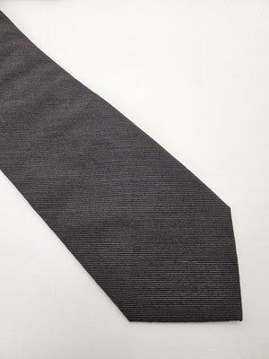 J.Crew Cotton Tie Mens Grey Brown Textured Twill Woven Wedding Neck Tie Vintage Retro Formal