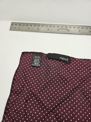 Mens Pocket Square Next Vtg Retro Wedding Pre-Loved Vintage Poly 8''-10'' Silk Handkerchief
