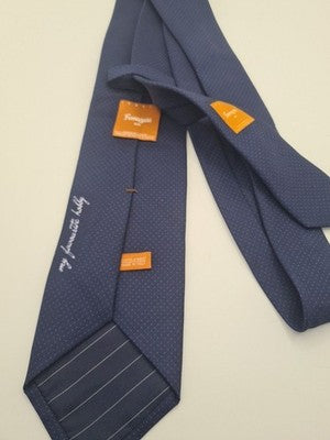 Fumangalli Blue Spotty Mens Silk Tie Classic Designer Necktie Formal BX1 Vintage Retro Wedding