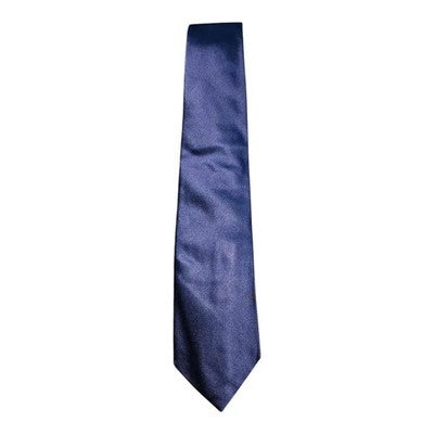 TM Lewin Navy Satin All Silk Tie Mens Vintage Retro Wedding Formal Designer Classic Necktie