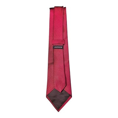 Jaeger All Red Silk Tie Mens Vintage Retro Wedding Formal Designer Classic Necktie Business