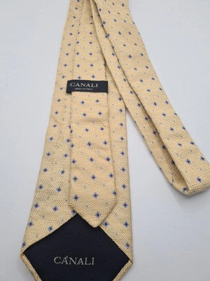Canali Yellow Diamond Pattern Mens Silk Tie Classic Designer Necktie Formal BX5 Vintage Retro