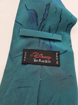 Disney Tie Rack Silk Tie Mens Green Winnie the Pooh Novelty Vtg Neck Clearance Vintage Retro
