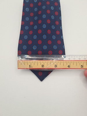 Hams Blue Flower Pattern Mens Silk Tie Classic Designer Necktie Formal BX2 Vintage Retro