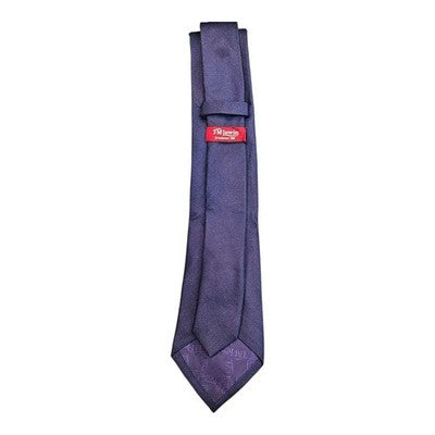 TM Lewin Navy Blue Plain Silk Tie Mens Vintage Retro Wedding Formal Designer Classic Necktie