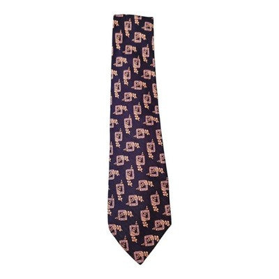 Valentino Navy Blue Silk Tie Mens Vintage Retro Wedding Formal Designer Classic Necktie