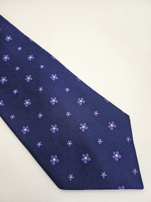 Paul Smith Silk Tie Mens Blue Purple Floral Daisy Vtg Wedding Neck Tie Clearance Vintage Retro
