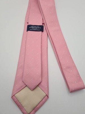 Charles Tyrwhitt Pink Spotted Mens Silk Tie Classic Designer Necktie BX11 Vintag Vintage Retro