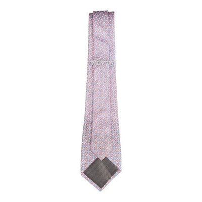 Marks and Spencer Pink and Blue Seahorse Pattern Tie Mens Vintage Retro Wedding Formal Designer