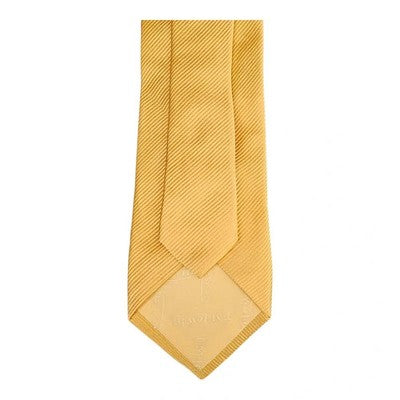 TM Lewin Gold / Yellow Plain Solid All Silk Tie Mens Vintage Retro Wedding Formal Designer
