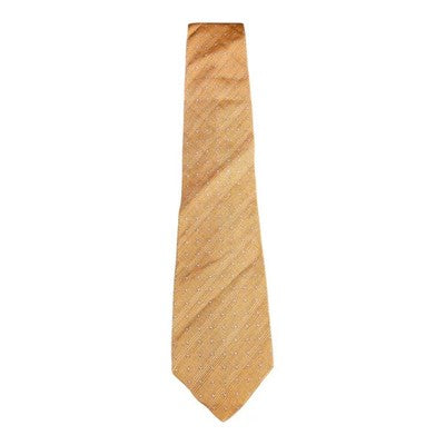 Jaeger Mustard Birdseye Silk Tie Mens Vintage Retro Wedding Formal Designer Classic Necktie