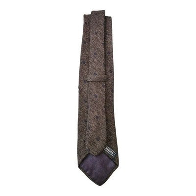 Breuer Cashmere and Silk Green Spotted Tie Mens Vintage Retro Wedding Formal Designer Classic