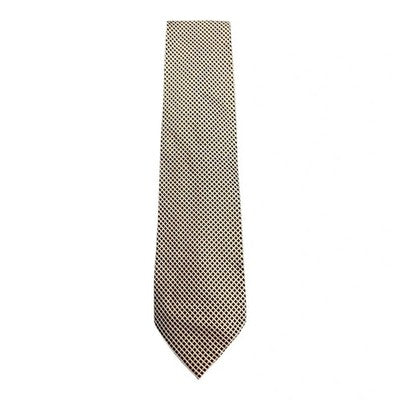 Ben Sherman Black Brown and White Woven Silk Tie Mens Vintage Retro Wedding Formal Designer