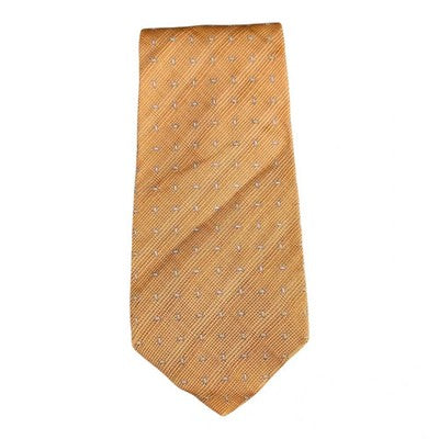 Jaeger Mustard Birdseye Silk Tie Mens Vintage Retro Wedding Formal Designer Classic Necktie