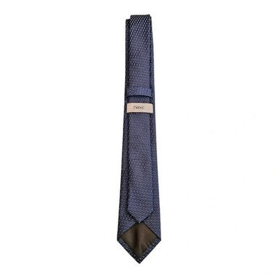 Next Navy Flecked Slim Silk Tie Mens Vintage Retro Wedding Formal Designer Classic Necktie