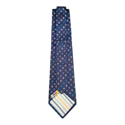 Vicri Porto Blue Designer Silk Tie Mens Vintage Retro Wedding Formal Classic Necktie Business