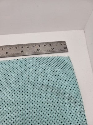 Mens Polyester Pocket Square Aqua Geometric Vtg Wedding Handkerchief Hankie Silk Formal Suit