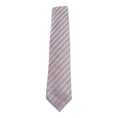 TM Lewin Pale Blue With Pink Stripes Silk Tie Mens Vintage Retro Wedding Formal Designer