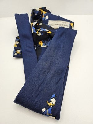 Disney Store Silk Tie Mens Blue Donald Duck Novelty Vtg Wedding Neck Clearance Vintage Retro