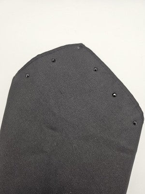 Mens Pocket Square Black Vtg Retro Wedding Pre-Loved Vintage Poly 8''-10'' Silk Handkerchief