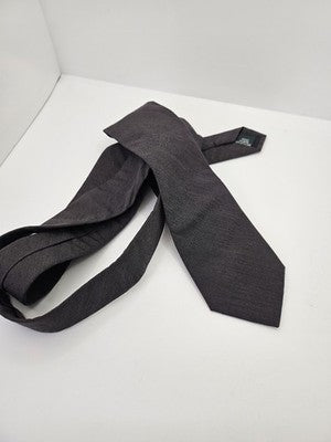 J.Crew Cotton Tie Mens Grey Brown Textured Twill Woven Wedding Neck Tie Vintage Retro Formal