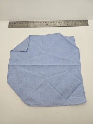 Mens Pocket Square Blue Vtg Retro Wedding Pre-Loved Vintage Poly 8''-10'' Silk Handkerchief