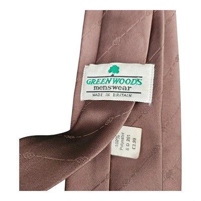 Green Woods Menswear Vintage Brown Slim Tie Mens Retro Wedding Formal Designer Classic Necktie