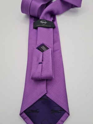 Paul Costelloe Plain Purple Mens Silk Tie Classic Designer Necktie BX1 Vintage Retro Wedding