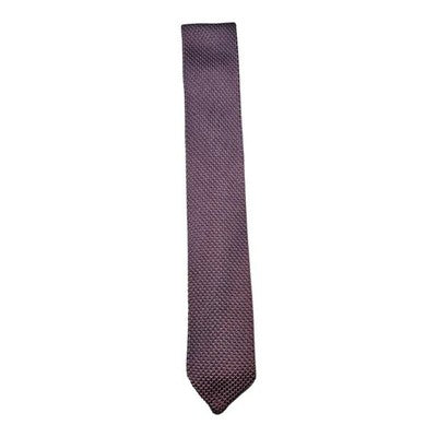 Marks and Spencer Grey Slim Knit Tie Mens Vintage Retro Wedding Formal Designer Classic Necktie