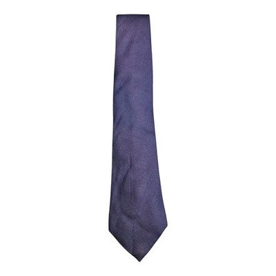 TM Lewin Navy Blue Plain Silk Tie Mens Vintage Retro Wedding Formal Designer Classic Necktie