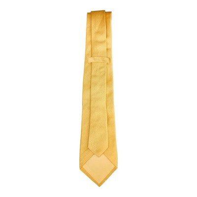TM Lewin Gold / Yellow Plain Solid All Silk Tie Mens Vintage Retro Wedding Formal Designer