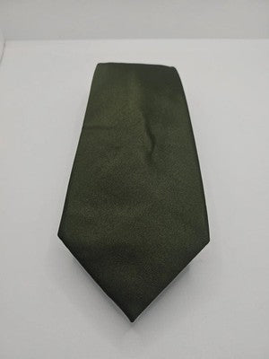 Green Hand Made 7 Piece Mens Silk Tie Wedding Formal Neck Tie BX16 Vintage Retro Designer
