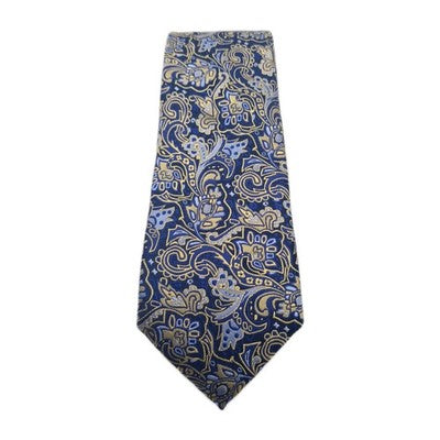 William Hunt Blue Paisley Mens Silk Tie Classic Designer Necktie Formal BX10 Vin Vintage Retro