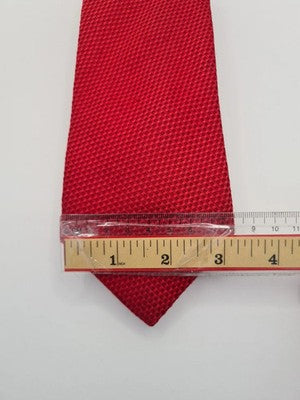 Charles Tyrwhitt Red Plain Woven Mens Silk Tie Classic Designer Necktie BX13 Vin Vintage Retro