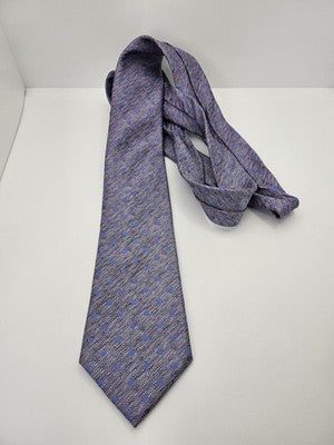 Ted Baker Silk Tie Mens Purple Blue Polka Dot Textured Wedding Neck Tie Vintage Retro Formal