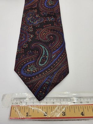 Liberty Silk Tie Mens Multicoloured Paisley Vtg Wedding Neck Tie Vintage Retro Formal Designer