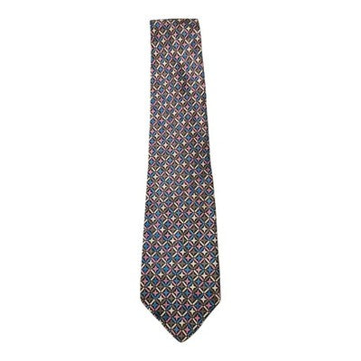 Santo Stefano Black Diamond Colourful Italian Silk Tie Mens Vintage Retro Wedding Formal
