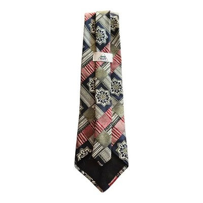 New Fast Vintage Tie With Geometric Pattern Mens Retro Wedding Formal Designer Classic Necktie
