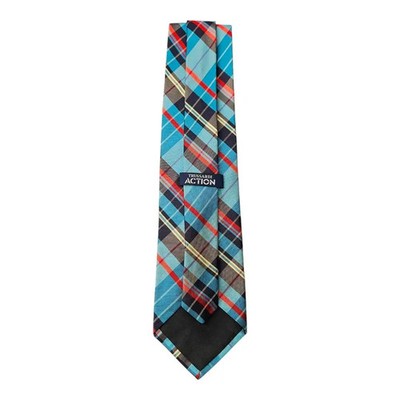 Trussardi Action Blue Check Silk Tie Mens Vintage Retro Wedding Formal Designer Classic Necktie