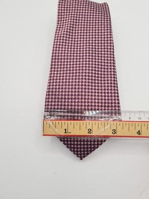 T.M Lewin Hounds tooth Pattern Mens Silk Tie Classic Designer Necktie BX1 Vintage Retro Wedding